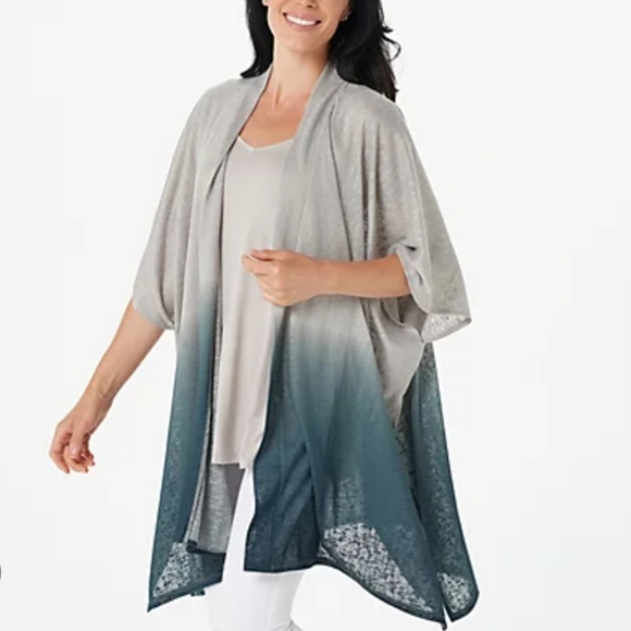 *NWOT* G.I.L.I. Dip Dye Knit Kimono Cardigan - Picture 1 of 14